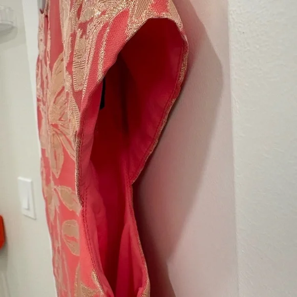 Vince Camuto Jacquard Cap-Sleeve Metallic Fit and Flare Dress Size 6 - Picture 10 of 12